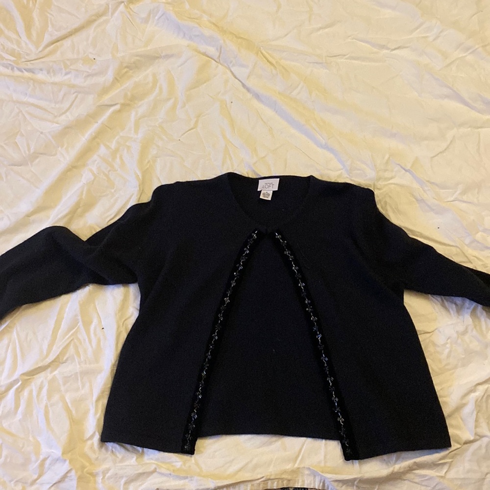 Black Beaded Sweater